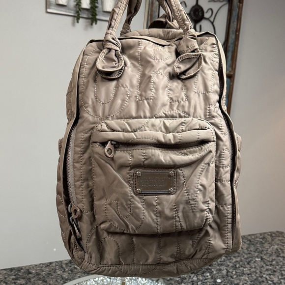 Marc Jacobs Taupe Quilted Nylon Backpack EUC main image 8